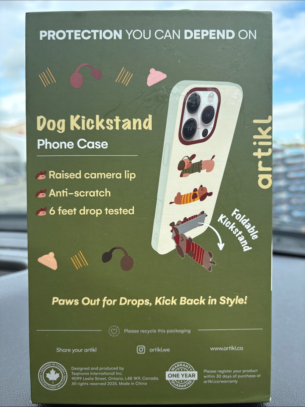 Iphone 16 Pro Max Dog Phone Case With Kickstand Brand New Dachshund Weiner Dog — image 2 of 2